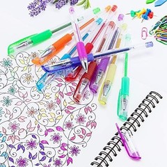 Glitter Gel Pens 33 Colors Neon Glitter Pens Set Gel Art Markers with 40% More