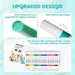 26 PCS Dual Tip Acrylic Paint Pens Set 0.7mm Extra Fine Brush Permanent Art