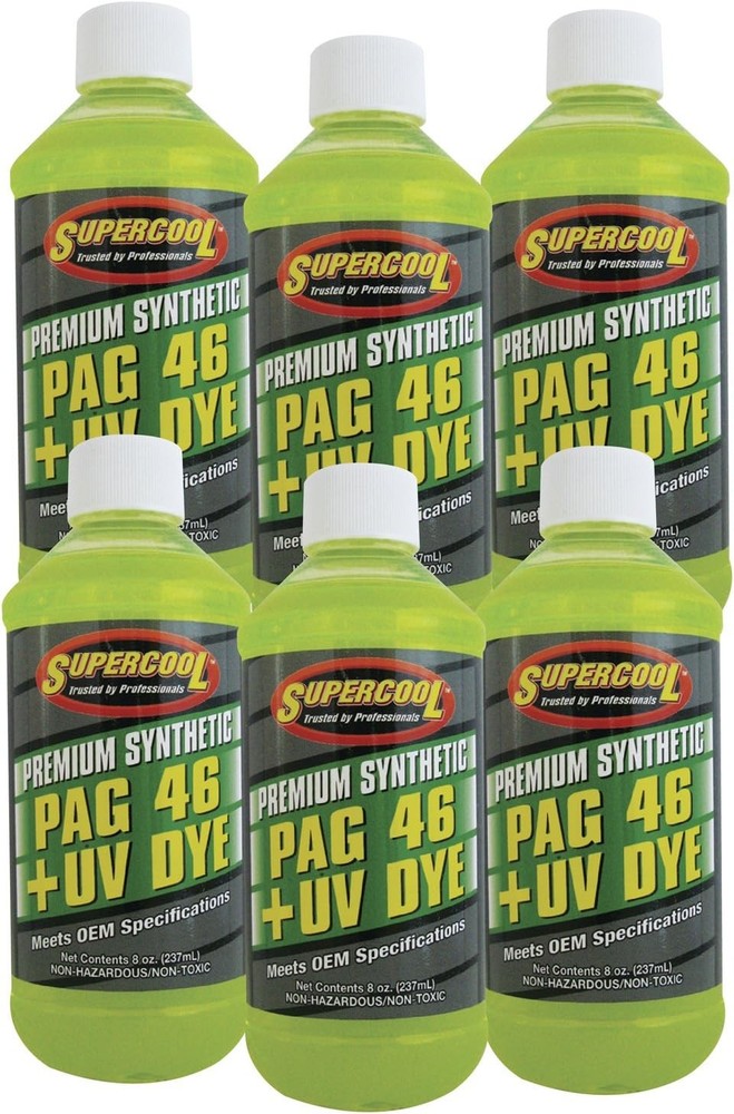 TSI Supercool P46-8D-6CP PAG Oil 46 Viscosity with UV Dye 8oz 6-Pack