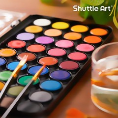 58 PCS Watercolor Paint Set 48 Colors Pan 10 Brushes Beginners Calligraphy