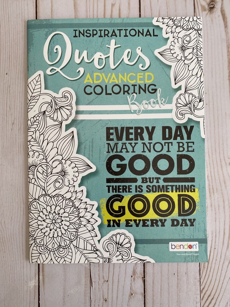 Inspirational Quotes Adult Coloring Book Teen Activity Too Gift Idea Calm Relax