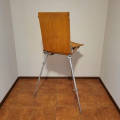 Vintage large easel Wooden artist palette Painter Painting oil Plein air Travel