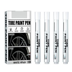 Car Tire White Paint Marker Pen Oil-Based Ink Smooth Flow Valve Structure