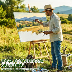 30 Sheets Large Watercolor Paper, 22X30 Inches Cold Press Water Color Paper Pad,