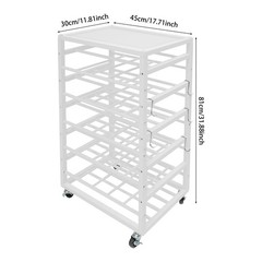 5 Tiers Rolling Paint Organizer Storage Rack, Paints Storage Cart,Iron Stand