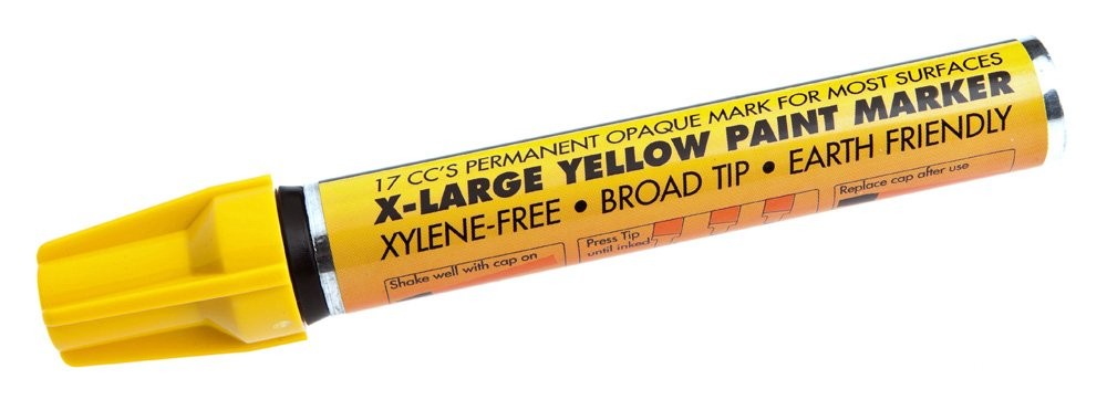 Forney 70832 Marker, Paint, Extra Large, Yellow 1 Count (Pack of 1),