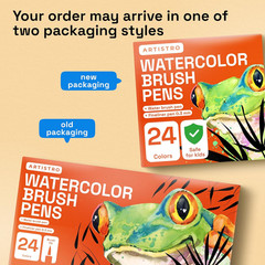 24 Watercolor Markers with Flexible Paint Brush Pens for Pros & Beginners – Cons