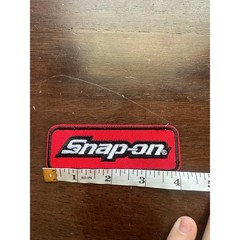 Snap-On Tools Iron On Patch Red Black NEW About 4 Inches