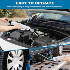 Manual Oil Extractor Pump Fluid Transfer with 23.6 inch Rubber Hose for