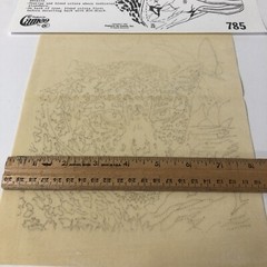 Paint By Number Cheetah Fabric 785 with Instructions by Cameo 1982 VTG Craft