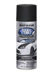 6 Pack Rust-Oleum 284279 Peel Coat Flat Matte Black Rubber Coating 11 oz. (SP22)