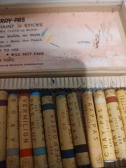 Vintage Box of GOYA Spain & 2 Boxes SAKURA CRAY-PAS Oil Color Sticks Japan