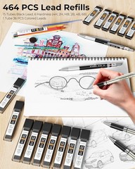 Drawing Pencil Set with Canvas Bag 30 Count, Mechanical Pencils 0.5, 0.7, 0.9…