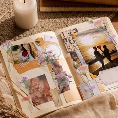 Prudiut 160 Pcs Vintage Scrapbook Supplies Kit, 2.5 x 3.1 inches, Multicolor