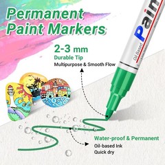 Oil Based Paint Pen, Permanent Paint Marker: Quick-Dry, Waterproof Marker Set…