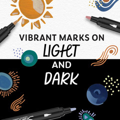 Sharpie Creative Markers, Warm Tones, Water-Based Acrylic Markers, Bullet Tip, A