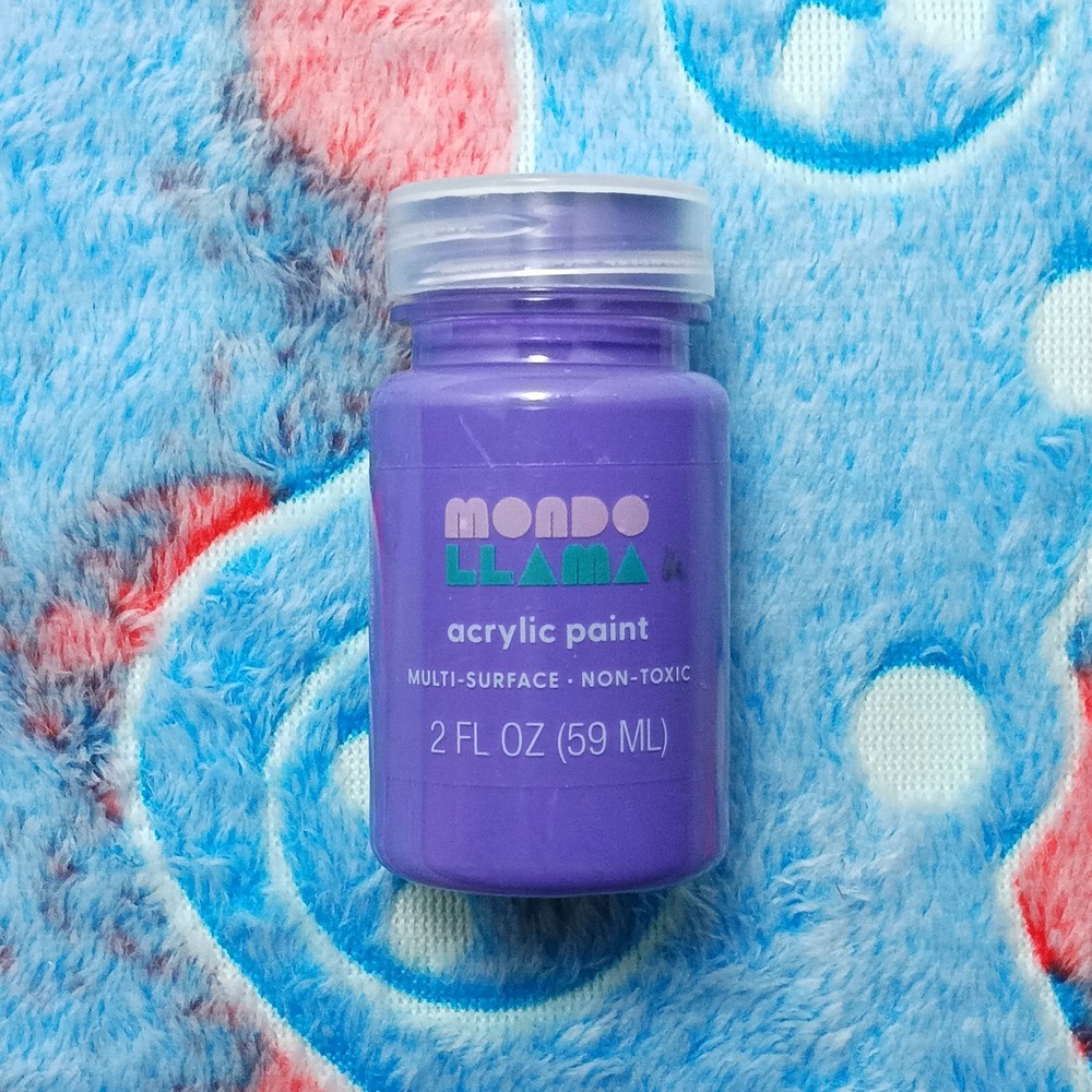 Mondo Llama Satin Acrylic Craft Paint Purple Non-Toxic Water-Based Paint NEW