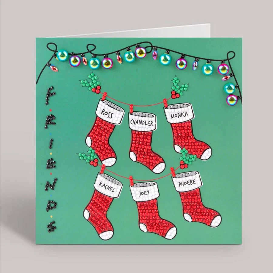 CraftBuddyUS CCK-WBFDS602: Holiday Cheer Crystal Art Card Kit 18x18cm