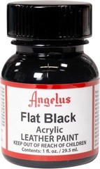 High-Quality Flat Black Acrylic Leather Paint – 1 Oz for Shoes, Handbags & More