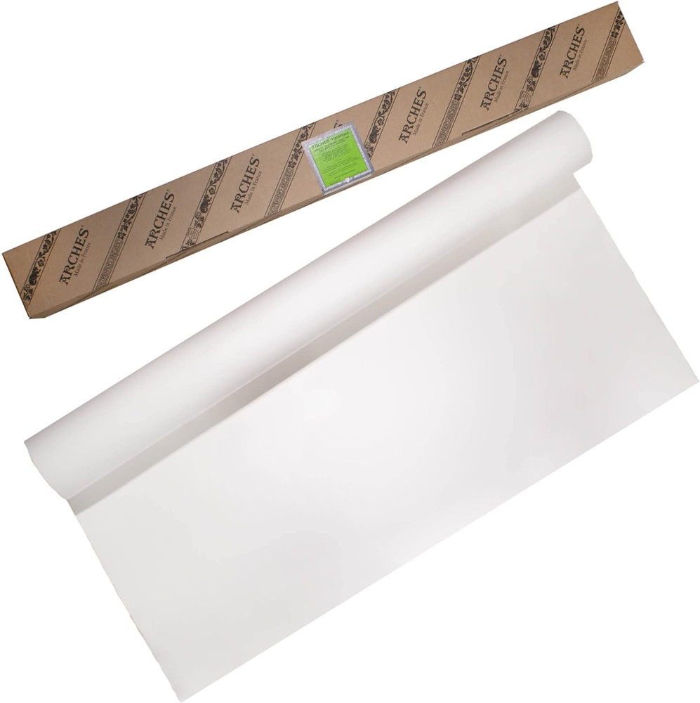 Premium 44.5″ x 10-Yard 100% Cotton Watercolor Paper Roll – 140Lb Cold Press