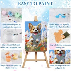 NAIMOER Dog Paint by Numbers Kits for Adults Beginner, 12 x 16 inches,