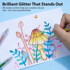 36 Colors Retractable Glitter Gel Pens, Click Sparkle Gel Pen Set with 1.0mm …