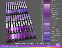 Acrylic Paint Pens 22 Assorted Purple Tones Pro Markers Set 0.7mm Extra Fine