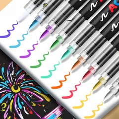 48 Colors Acrylic Marker Pen Set Paint Brush Art Pens