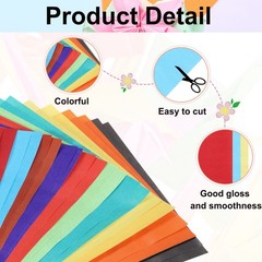 100 Sheet Large Origami Paper 12 x 8 Inch Shiny Origami Kite Paper
