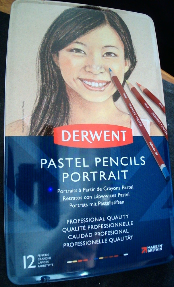 Derwent Pastel Pencils Portrait 12 pack in tin. New/Sealed. 2300563. Fast post!
