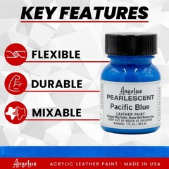 Pacific Blue DYE 1 Oz Iridescent Sheen Water Based for Leather Canvas Wood