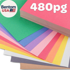 Construction Paper Bulk Pack (480 Sheets) – 10 Assorted Colors, 9X12, Classroom