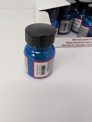 (12) 1 Oz Bottles Of Angelus Acrylic Leather Blue Paint New