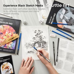 Complete 103-Piece Art Set with Non-Toxic Pencils & Drawing Tools in Zipper Case