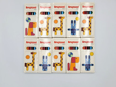 Bruynzeel Colored Pencils Small Short Pencils in Individual Boxes Vintage 10 Box