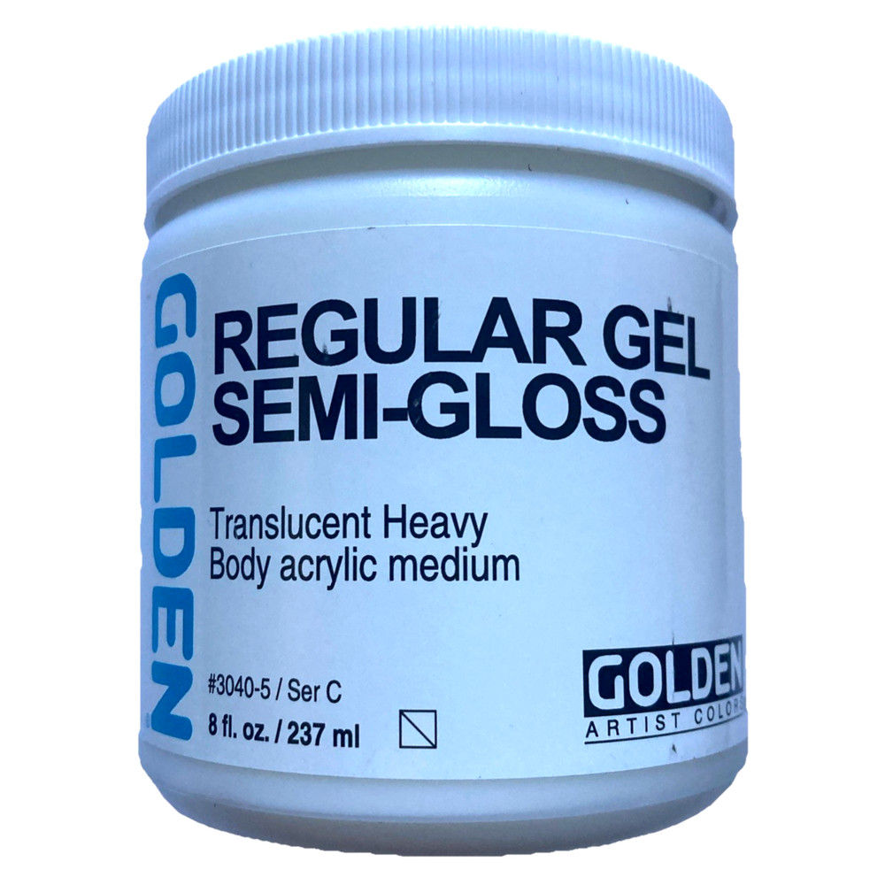 GOLDEN Regular Gel Semi-Gloss 8 fl. oz. Professional Acrylic Gel Medium #3040-5