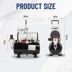 Airbrush Compressor, High-performance Single-Piston Oil-free Mini Compressor