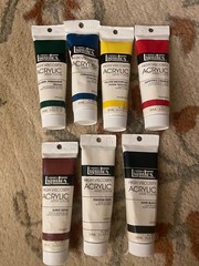 Liquitex Acrylic Artist Colors Paints Tube 2 Oz , used Lot Of 7