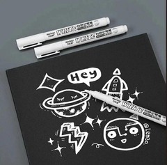 3 pcs White Waterproof Permanent Paint Marker Pens for Metal Wood Fabric**