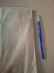 Artist Paint Brushes Precision Minature Detail Natural Angle Wood Metal Vtg 10