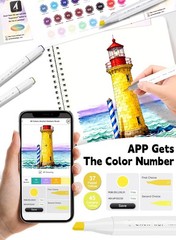 60 Colors Alcohol Markers Brush and Chisel Tip with APP Chen Rui Markers