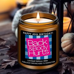 40th Birthday Gifts Women Men, Happy 40th Birthday Decorations Candles Gift for