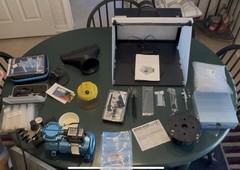Master 3 Airbrush X3, Air Compressor, Fume Hood, Models X2 & Many Accessories!