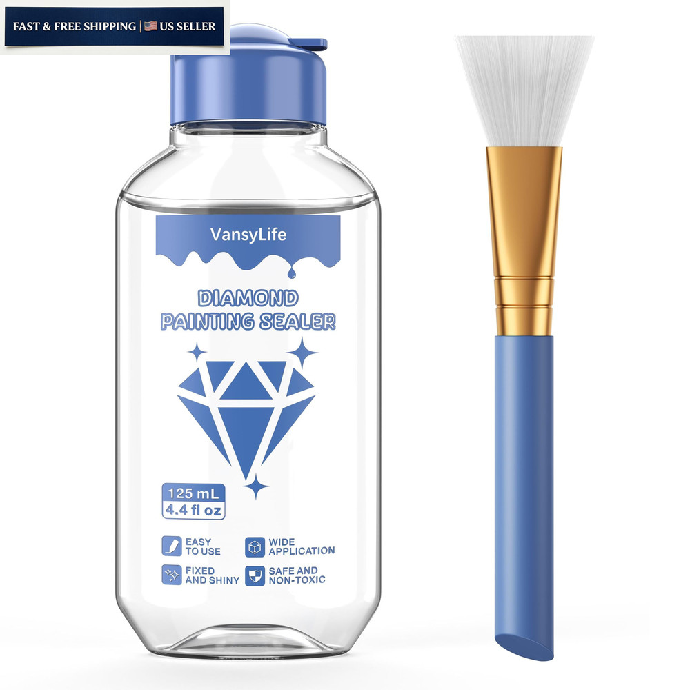 Diamond Painting Sealer, VansyLife Glue 125ML x 1, Clear