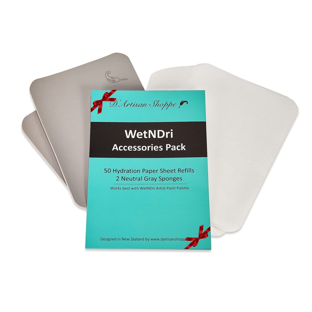 Wetndri Palette Paper For Acrylic Paint. 50 Disposable Paint Palette Paper And 2