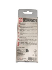 Sakura Pigma Micron Fineliner Set, 0.2 – 0.5mm Nib Width, Set of 6, Black, New
