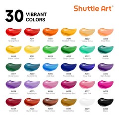 Shuttle Art Acrylic Paint Set, 30 x12ml 0.4 Fl Oz (Pack of 30), 30 Colors