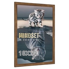 18×24 Frame Rustic Brown, 24×18 Poster Frame Natural, Retro 18 by 24 Canvas P…