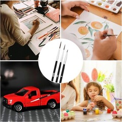 30Pcs Detail Paint Brushes, Fine Tip Paint Brush with 3 Sizes #0#00#000 Mini