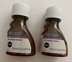 Lot Of 2 Winsor Newton Water Mixable Oil Color Medium Fast Drying Medium 75ml.